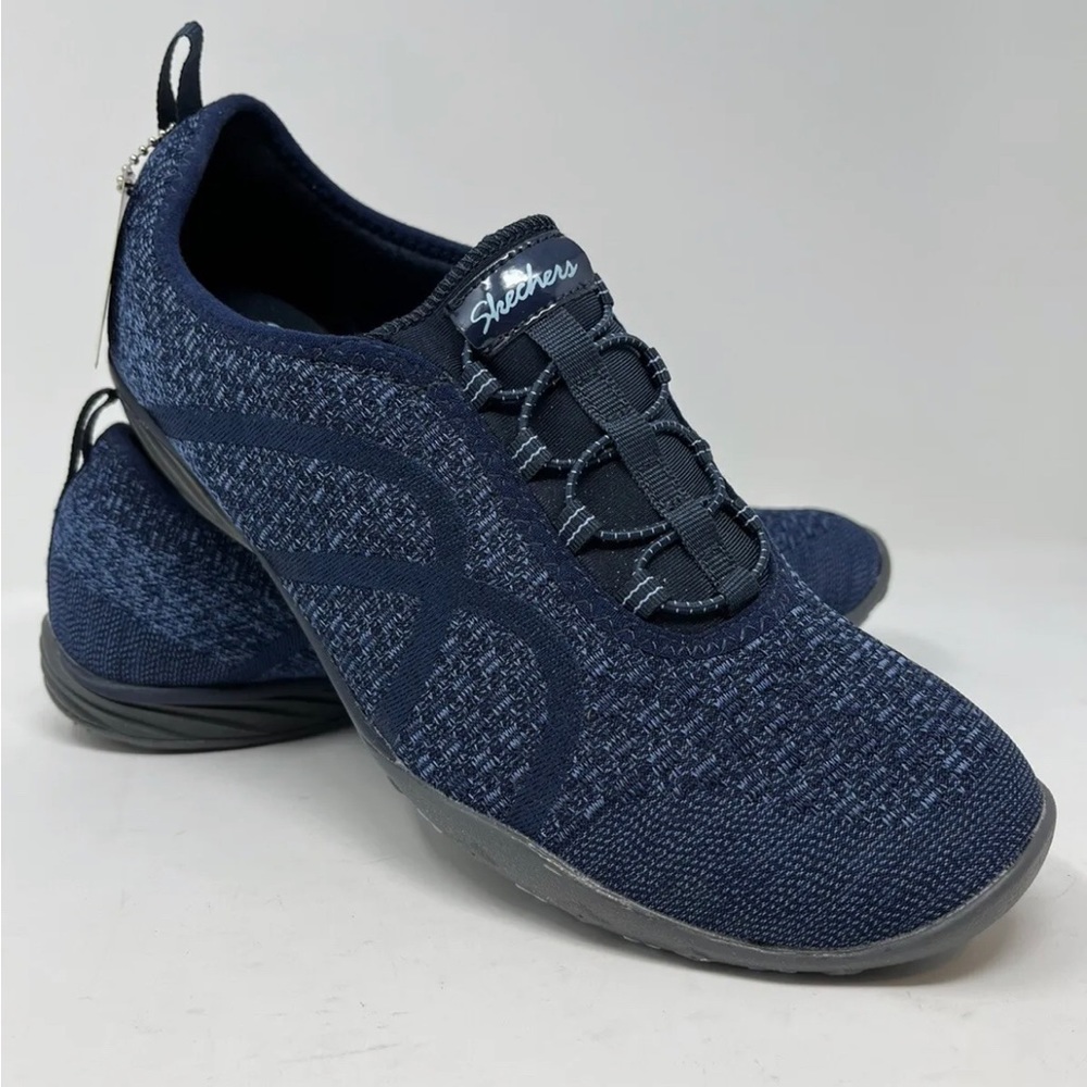 Skechers New Blue Relaxed Fit Breathe Easy Minimalist Sneakers Womens 10 Slip-on